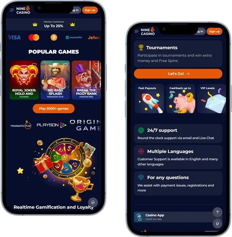 Ninecasino mobile experience
